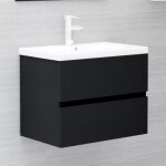 Meuble - lavabo de bain noir - maison - armoire wc moderne - contemporain - design