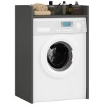 Meuble pour lave - linge akord fin gris graphite 64 cm 1 �tag�re 64x50x98 cm