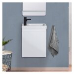 Meuble lave - mains lisa + robinet noir