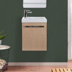 Meuble lave - mains suspendu nevada avec poignée porte serviette Meuble lave - mains suspendu nevada avec poignée porte serviette