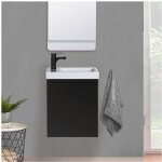 Meuble lave - mains lisa + robinet noir