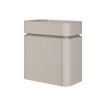 Meuble lave main suspendu avec vasque en r�sine - beige mat - 45 x 25 x 48 cm - jonsa
