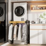 Meuble pour machine � laver - flasidu - 63x73x105cm - armoire pour lave - linge - meuble rangement salle ...