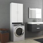 Meuble pour machine à laver - luxueux meuble de salle de bain - blanc 64x255x190 cm Meuble pour machine à laver - luxueux meuble de salle de bain - blanc 64x255x190 cm