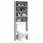 Meuble pour machine � laver - sarazyj - colonne salle de bains - sonoma gris - 64x24x190cm hot45893395 ...