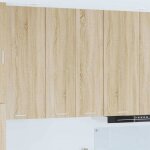 Meuble mural cuisine ch�ne sonoma 60 x 31 x 100 cm ? armoire suspendue 3 �tag�res 2 portes vidaxl