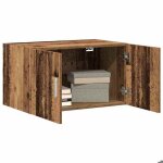 Meuble mural de salon / chambre mvs - multi - rangement - meuble haut - bois ancien 70x42. 5x40cm bois ...
