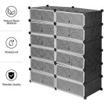 Meuble de rangement 12 (2x6) cubes pour dcoration jouet veste enfant armoire penderie modulable meuble ...