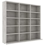 Meuble de rangement - armoire  cd - gris bton 102x16x895 cm agglomr