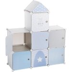 Casiers de rangement enfant ch�teau gris 96x109cm - atmosphera createur dinterieur