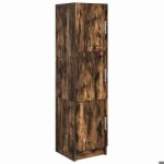 Meuble de rangement en ch�ne fum� - vidaxl - 315x32x124 cm - bois ding�nierie - porte(s) et tiroir(s) ...