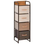 Homcom - commode - polyester - 31x29x99cm - multicolore