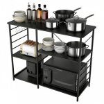 Meuble rangement desserte de cuisine etag�res de cuisine pour stockage �tag�re four � micro - ondes avec ...