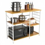 Meuble rangement desserte de cuisine etag�res de cuisine pour stockage �tag�re four � micro - ondes couleur ...