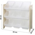 Meuble de rangement enfant jeux jouets avec 9 casiers h. 60 x l. 64 x p. 29. 5 cm Meuble de rangement enfant jeux jouets avec 9 casiers h. 60 x l. 64 x p. 29. 5 cm