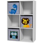 Zonekiz - meuble de rangement pour enfant - mdf - 61. 8x29. 9x91. 5cm - blanc