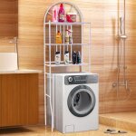 Meuble de rangement luxs - blanc - contemporain - design - 3 tablettes - 65 * 34 * 178 cm