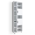 Meuble de rangement de salle de bain ilias 60x190cm blanc blanc vicco