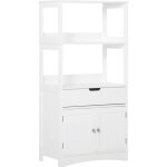 Kleankin - meuble de salle de bain - mdf - 60x33x122. 5cm - blanc Kleankin - meuble de salle de bain - mdf - 60x33x122. 5cm - blanc