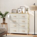 Meuble de rangement v�tements 945x86x30cm armoire de rangement avec 8 tiroirs en tissu