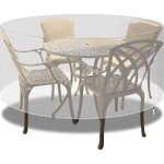 Meubles en rotin � lext�rieur couvre table ronde de patio couverture imperm�able - meubles de jardin ...