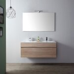 Meuble de salle de bains de 120 cm avec double lavabo en ch�ne well suspendu sole
