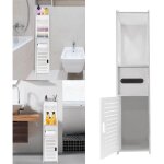 Meuble de salle de bain � 4 niveaux armoire � mouchoirs en papier autoportante �tag�re de rangement pour ...