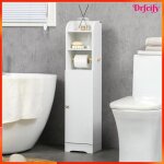 Meuble de salle de bain - akozon - 8343 - �troit 18 cm - placard et �tag�res - sortie papier int�gr�e ...