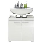 Meuble sous vasque mlamin blanc. l - h - p : 60 - 56 - 34 cm