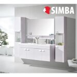 Meuble salle de bain blanc vasque luxe lavabo mod. white elegance 120 cm livraison rapide et gratuite ...