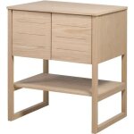 Meuble sous vasque plaqu chne naturel atoll 70cm