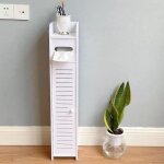 Meuble de salle de bain dayplus placard stylé meuble de rangement 17 x 17 x 81 cm blanc Meuble de salle de bain dayplus placard stylé meuble de rangement 17 x 17 x 81 cm blanc