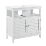 Armoire de salle de bain dessous de lavabo meuble dessous rangement 3 surfaces stockage 60 x 60 x 30 ...