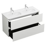 Meuble de salle de bain double vasque 120 cm blanc mat burgbad joline Meuble de salle de bain double vasque 120 cm blanc mat burgbad joline