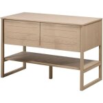 Meuble sous vasque plaqu chne naturel atoll 120cm