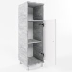 Meuble de rangement de salle de bain fynn 30x95cm b�ton b�ton vicco
