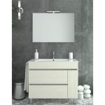 Meuble de salle de bain héméra avec lavabo miroir et lumière led beige 60x82x45cm - armoire de rangement ... Meuble de salle de bain héméra avec lavabo miroir et lumière led beige 60x82x45cm - armoire de rangement ...