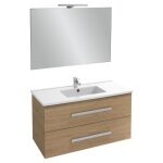 Pack meuble vasque 100 cm jacob delafon ola up chne + miroir + spot