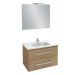 Pack meuble vasque 80 cm jacob delafon ola up chêne + miroir + spot Pack meuble vasque 80 cm jacob delafon ola up chêne + miroir + spot