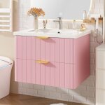 Meuble salle de bain avec lavabo �vier en c�ramique r�sistant � la salet� tiroirs pratiques mdf r�sistant ...