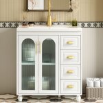 Meuble de salle de bain lavabo sous meuble 80cm avec vasque c�ramique blanc