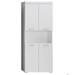 Meuble de salle de bain m�lamin� - meuble colonne. blanc brillant. l - h - p : 73 - 190 - 31 cm