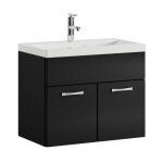 Meuble de salle de bain de montreal 01 60 cm lavabo noir brillant - armoire de rangement meuble lavabo ...