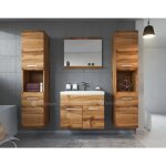 Ensemble de meubles de salle de bain - wotan - montreal xl - simple vasque - marron