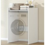 Meuble de salle de bain niche avec �tag�re ouverte meuble pour machine � laver 64 x 60 x 975 cm blanc ...