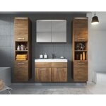Meuble de salle de bain paso xl 80x40 cm - lefkas - ensemble salle de bain + meuble miroir + meuble colonne ... Meuble de salle de bain paso xl 80x40 cm - lefkas - ensemble salle de bain + meuble miroir + meuble colonne ...