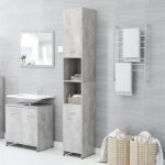 Meuble de salle de bain meuble de rangement - colonne salle de bain gris béton 30x30x1835 cm aggloméré ... Meuble de salle de bain meuble de rangement - colonne salle de bain gris béton 30x30x1835 cm aggloméré ...