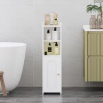 Meuble de salle de bain meuble de rangement avec portes armoire d?angle avec tagres rglables organisateur ...