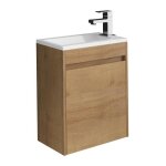 Meuble de salle de bain sinta 40 x 22 cm chene - armoire de rangement meuble lavabo evier meubles