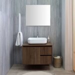 Meuble de salle de bain sous - lavabo cm 75 noyer foncé lavabo et miroir siena Meuble de salle de bain sous - lavabo cm 75 noyer foncé lavabo et miroir siena